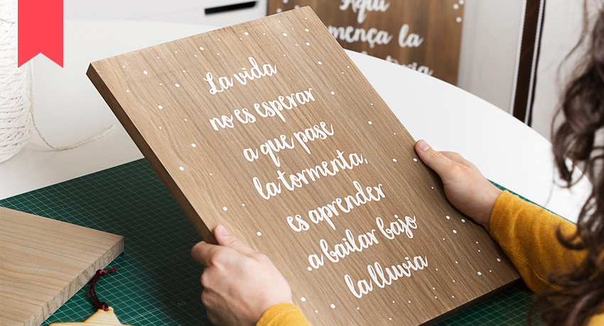 Cuadros madera con mensaje