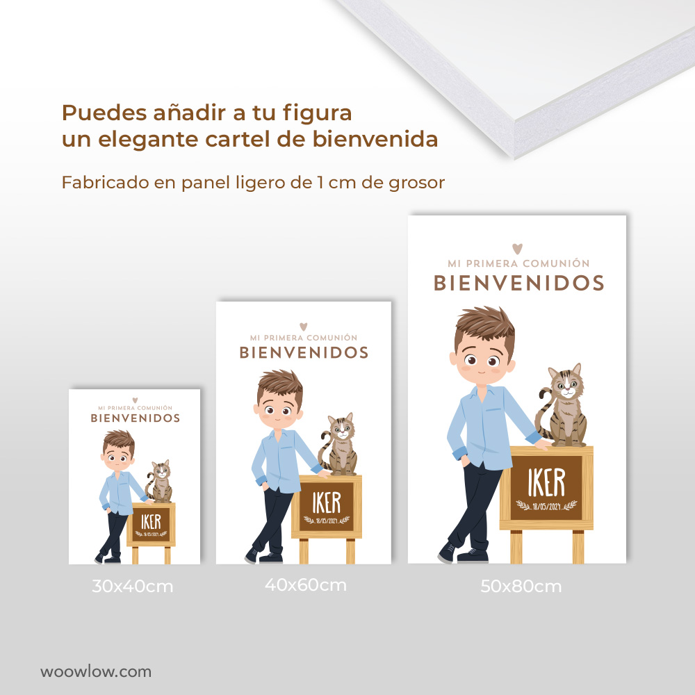 Figura tarta comunión niño 100% PERSONALIZADA