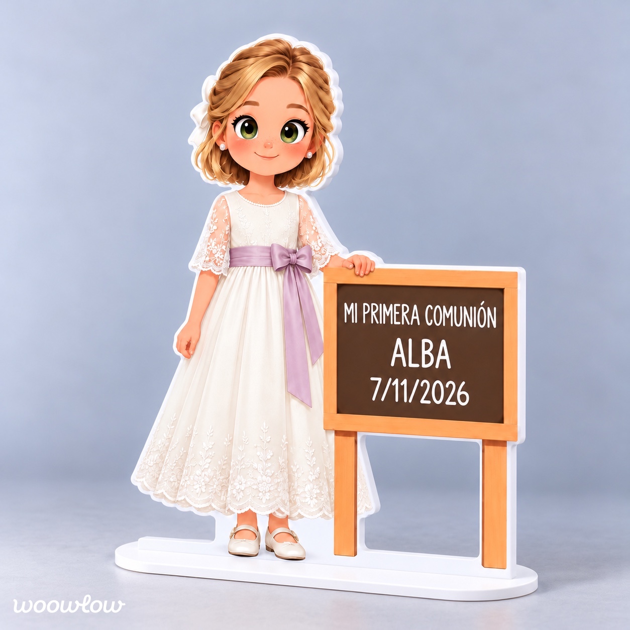 Figura tarta comunión niña 100% PERSONALIZADA