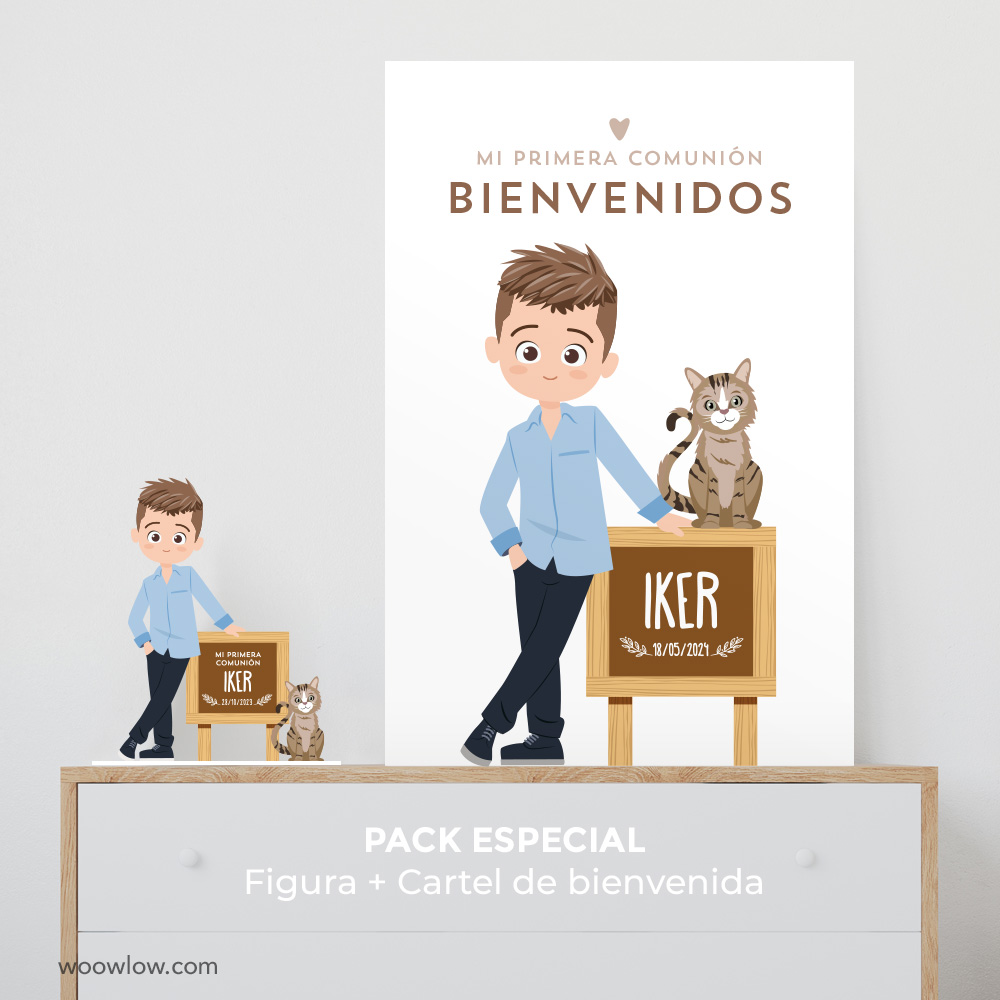 Figura tarta comunión niño 100% PERSONALIZADA