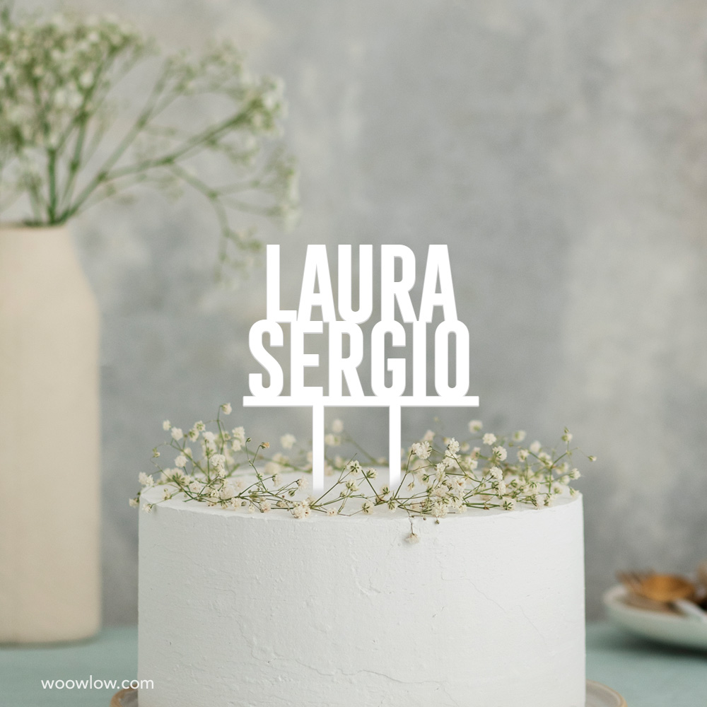 Cake topper tarta boda 'Bold'