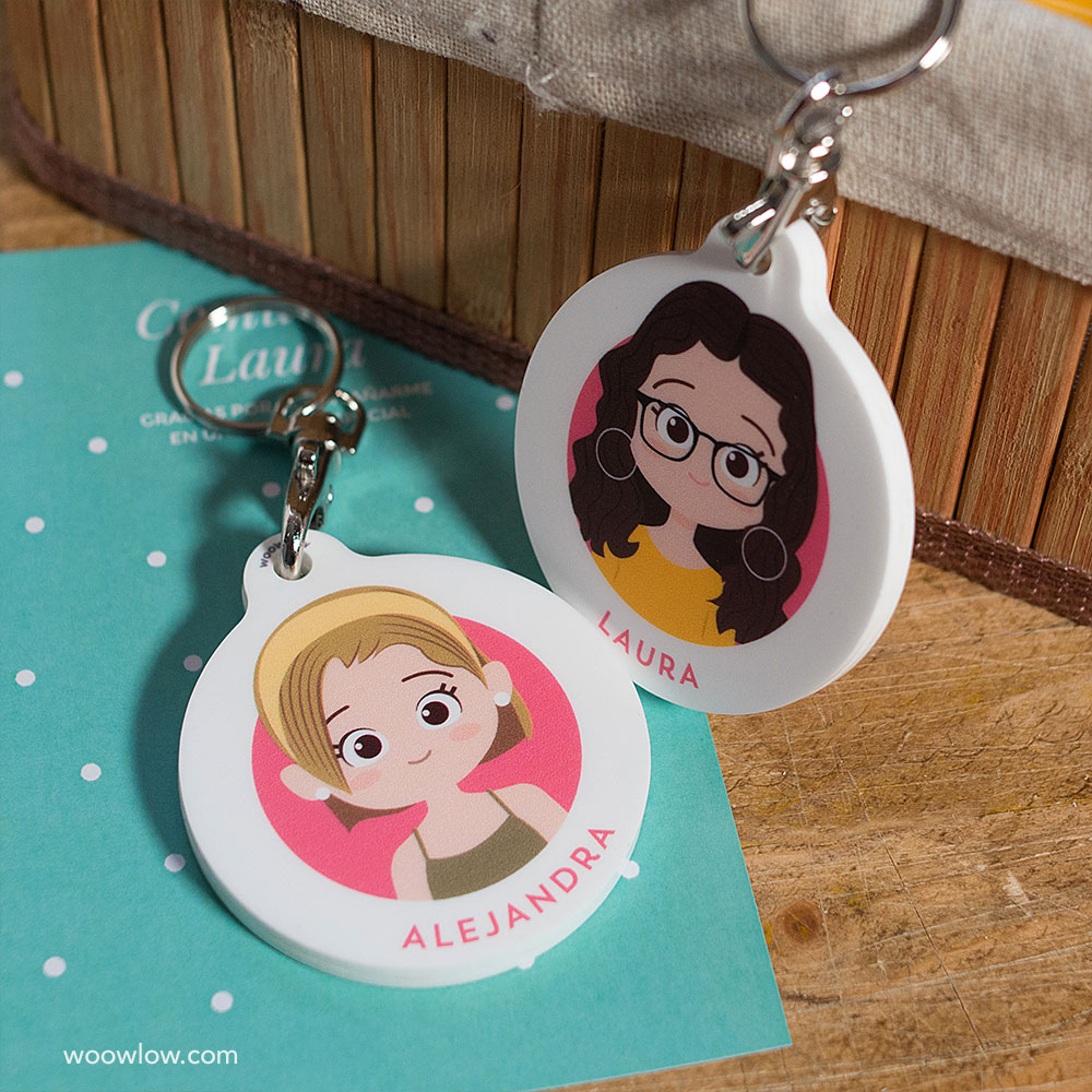 Llaveros comunión personlizados con ilustración