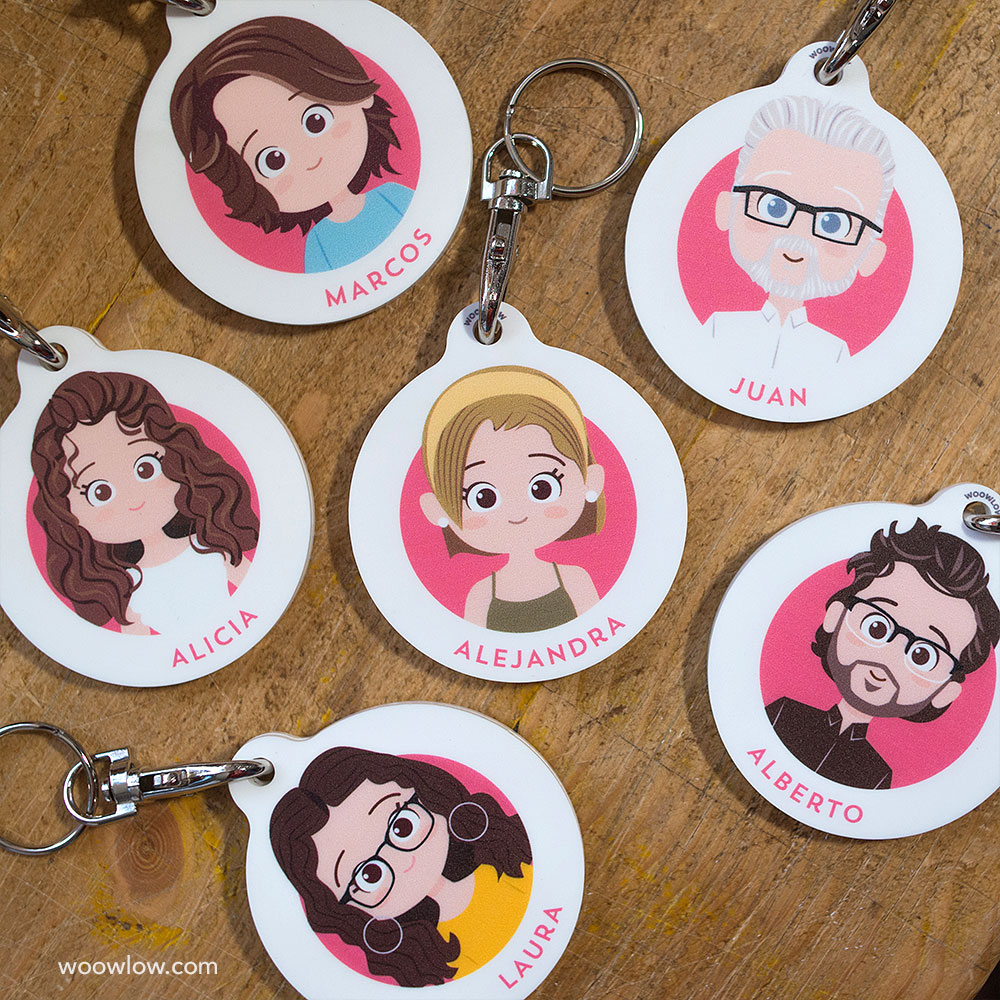 Llaveros comunión personlizados con ilustración