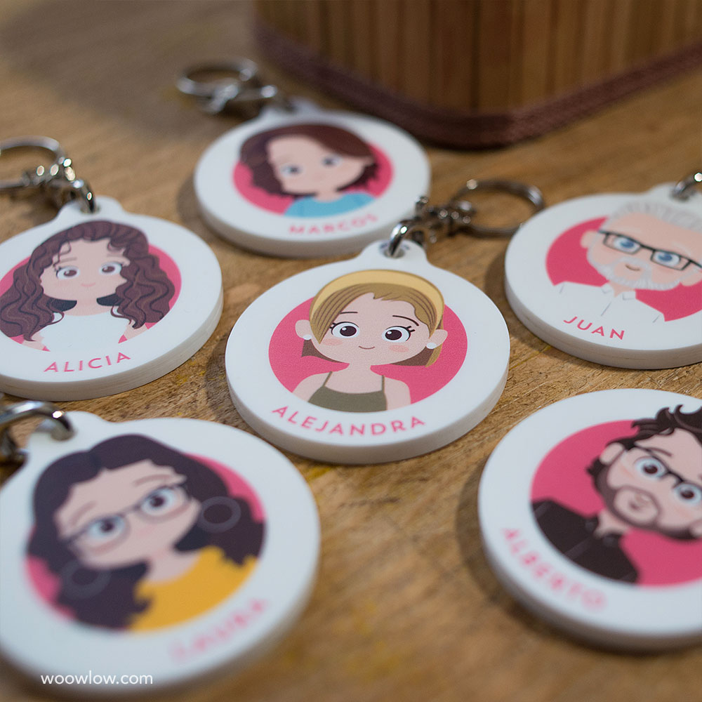 Llaveros comunión personlizados con ilustración