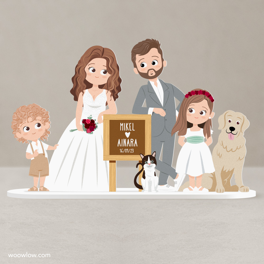 Muñecos tarta boda 100% PERSONALIZADOS - Pose 2