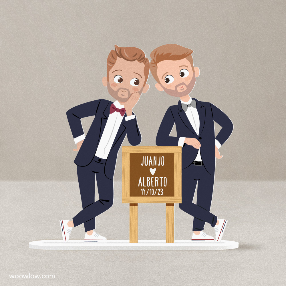 Muñecos tarta boda 100% PERSONALIZADOS - Pose 2