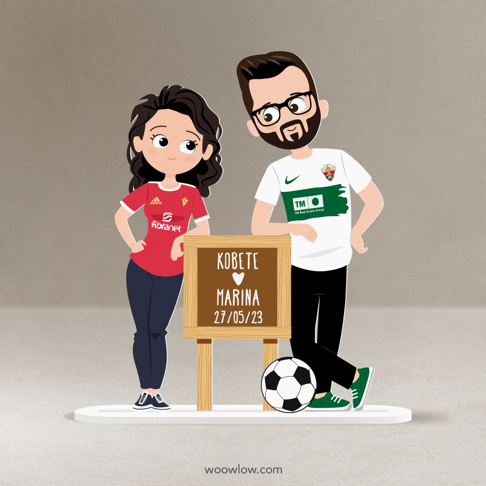 Muñecos tarta boda 100% PERSONALIZADOS - Pose 2