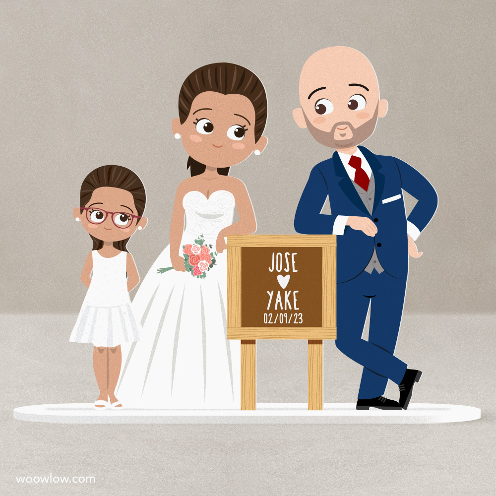 Muñecos tarta boda 100% PERSONALIZADOS - Pose 2
