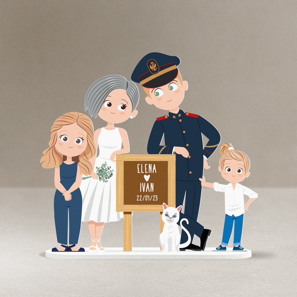 Muñecos tarta boda 100% PERSONALIZADOS - Pose 2