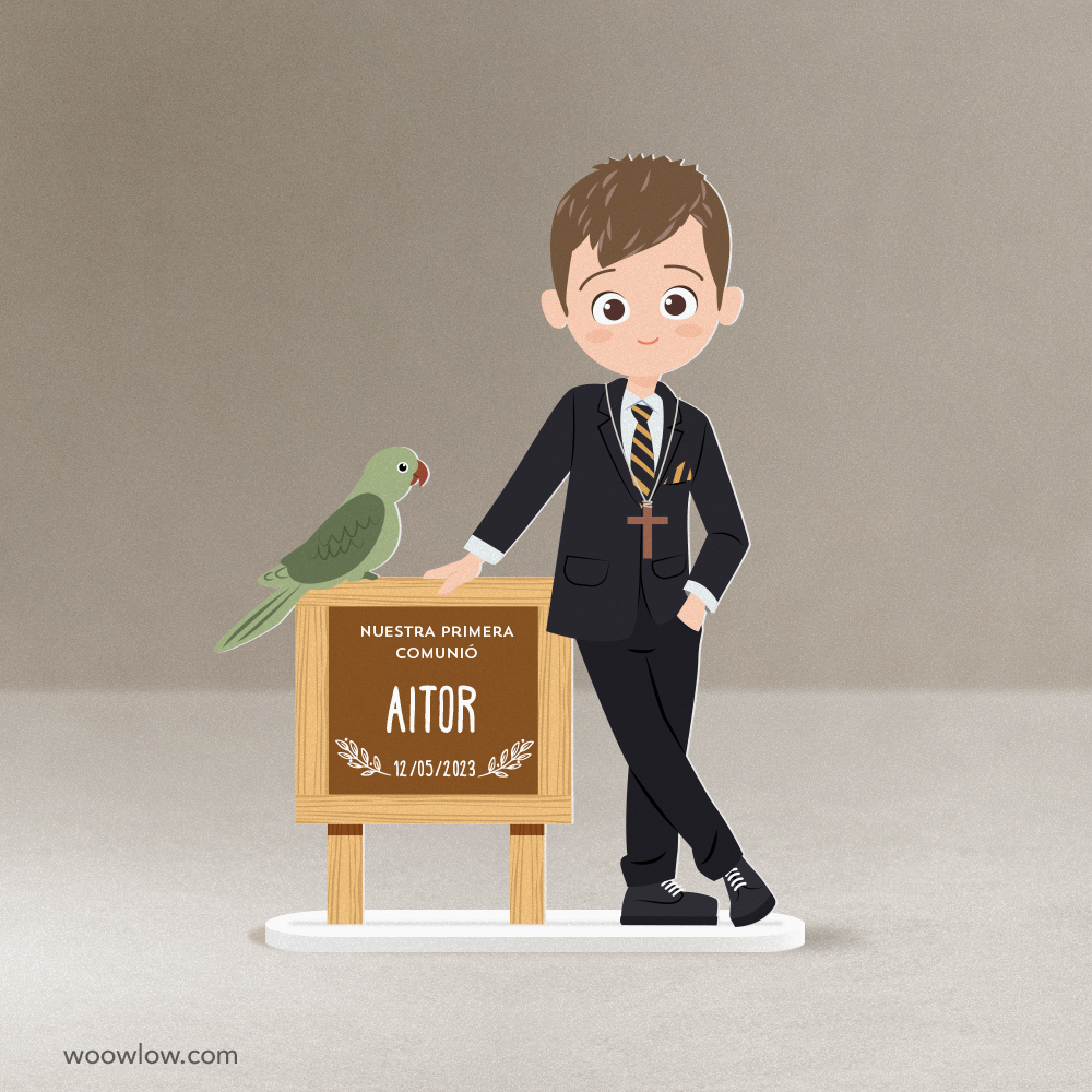 Figura tarta comunión niño 100% PERSONALIZADA