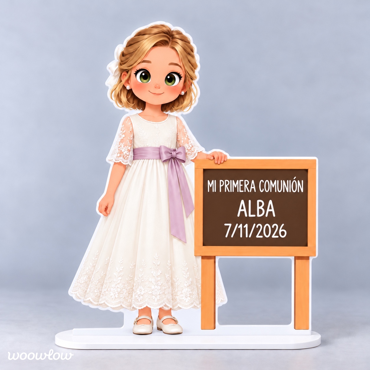 Figura tarta comunión niña 100% PERSONALIZADA