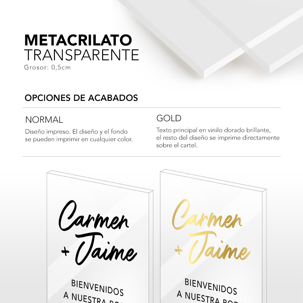 Cartel bienvenida boda 'Nombres Brush'