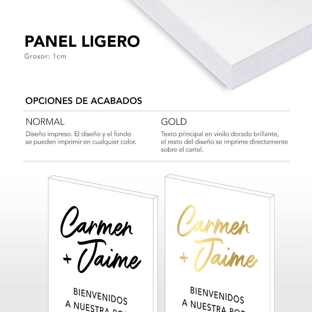 Cartel bienvenida boda diagonal 'Col. Nahiko'