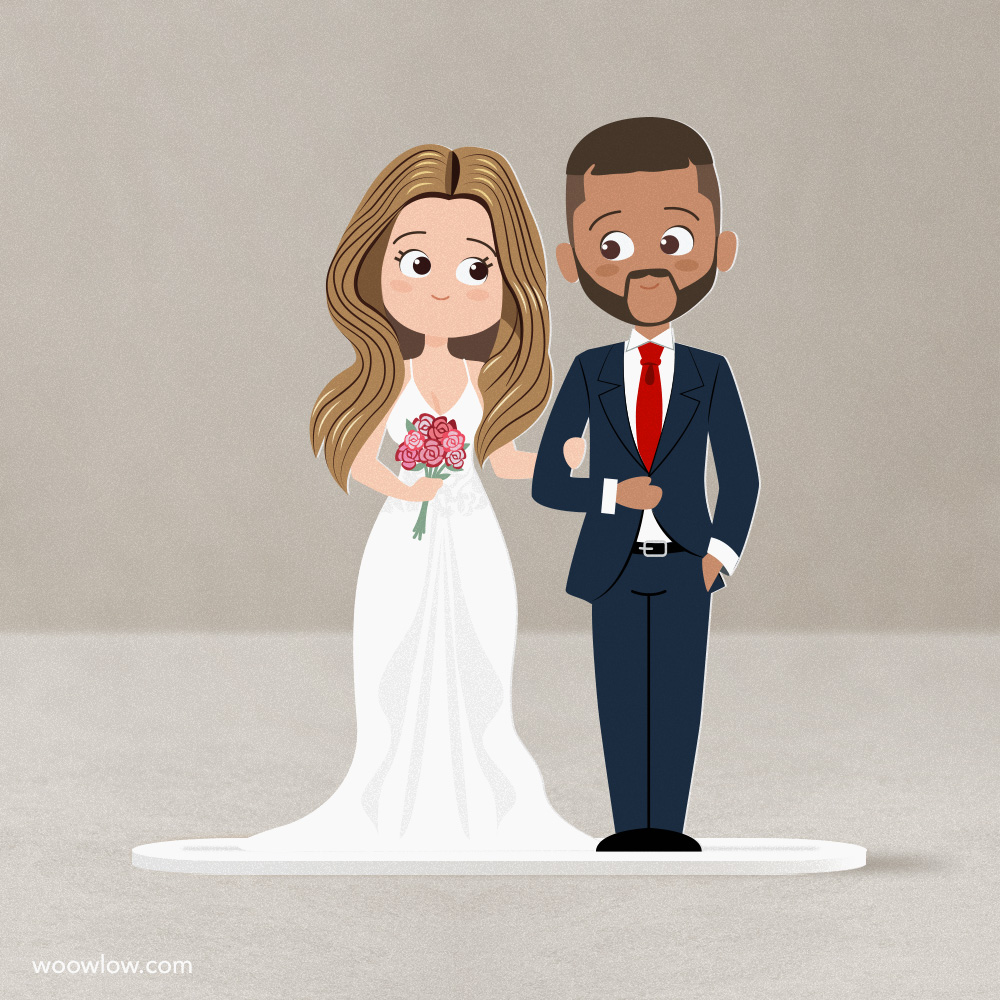 Muñecos tarta boda 100% PERSONALIZADOS - Pose 2